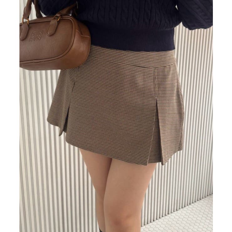 チェック | 【セットアップ対応】BOXプリーツミニスカート | RMAF　NICE CLAUP / OLIVE des OLIVE