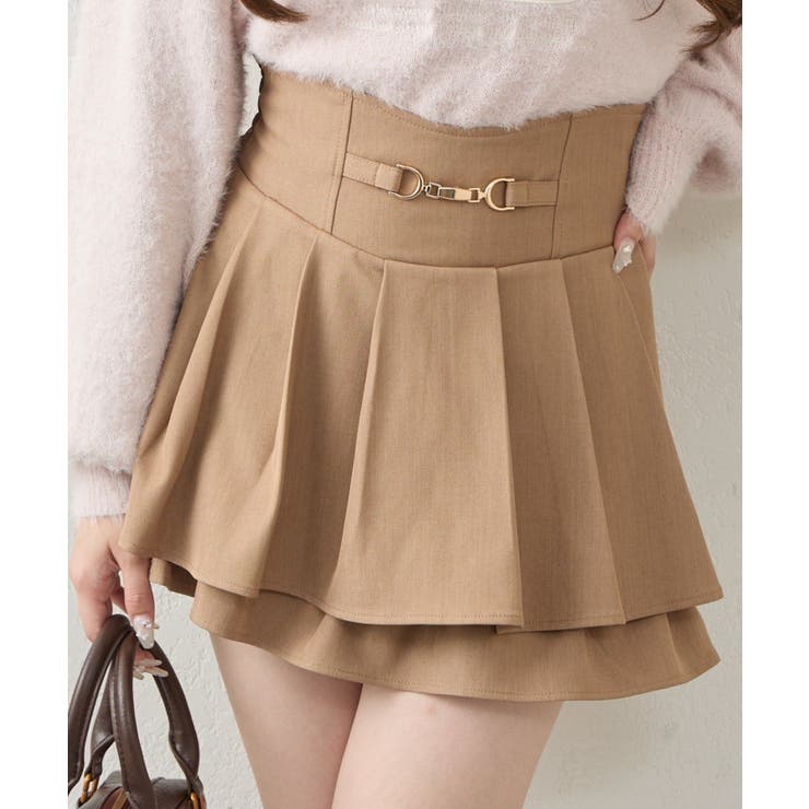 ベージュ | ハイウエストビット付ミニスカート | RMAF　NICE CLAUP / OLIVE des OLIVE