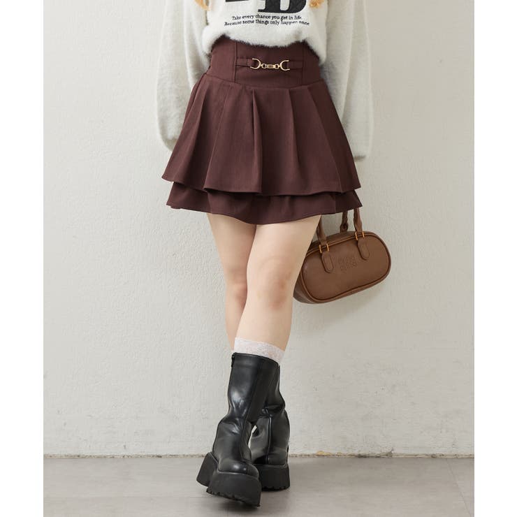 ハイウエストビット付ミニスカート | RMAF　NICE CLAUP / OLIVE des OLIVE | 詳細画像2 