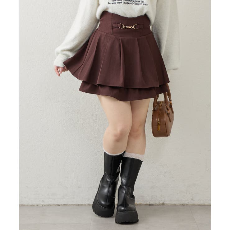 ハイウエストビット付ミニスカート | RMAF　NICE CLAUP / OLIVE des OLIVE | 詳細画像3 