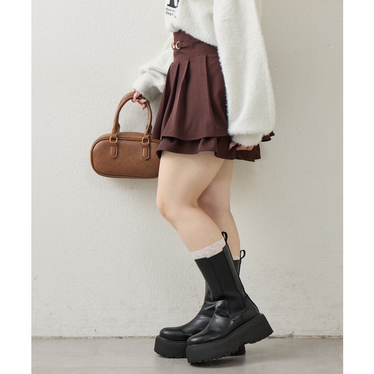ハイウエストビット付ミニスカート | RMAF　NICE CLAUP / OLIVE des OLIVE | 詳細画像4 
