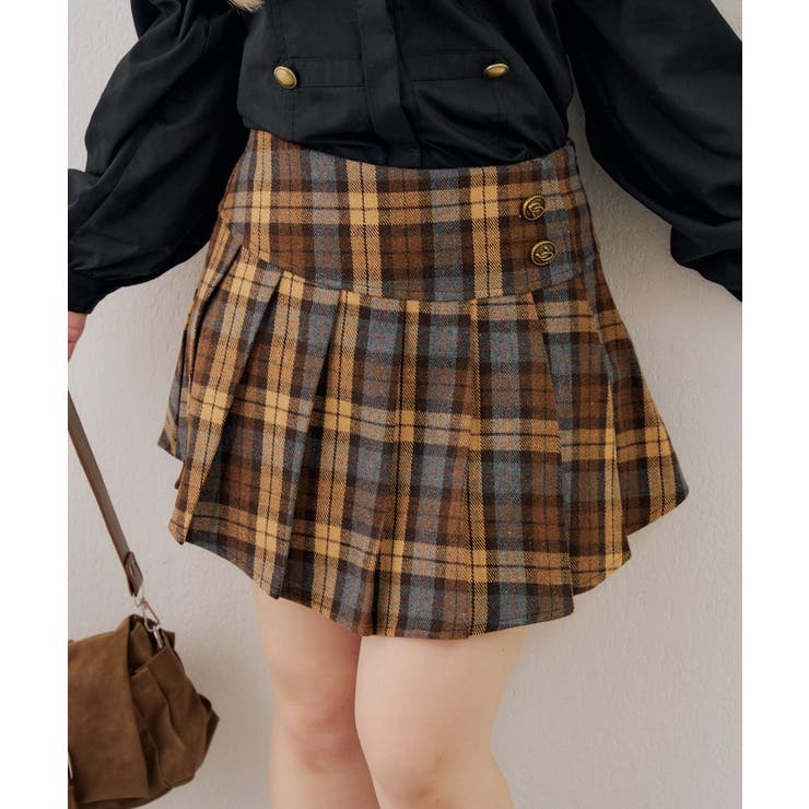飾り釦付ミニプリーツスカート | RMAF　NICE CLAUP / OLIVE des OLIVE | 詳細画像1 