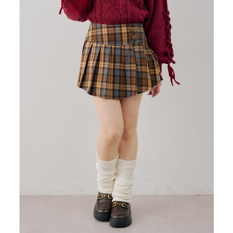 飾り釦付ミニプリーツスカート | RMAF　NICE CLAUP / OLIVE des OLIVE | 詳細画像14 