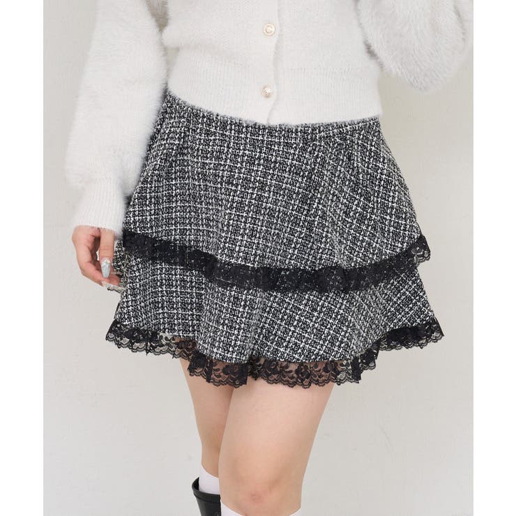【ツイードコレクション】ティアードミニスカート | RMAF　NICE CLAUP / OLIVE des OLIVE | 詳細画像1 