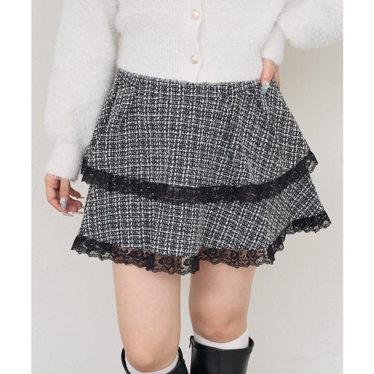 【ツイードコレクション】ティアードミニスカート | RMAF　NICE CLAUP / OLIVE des OLIVE | 詳細画像2 