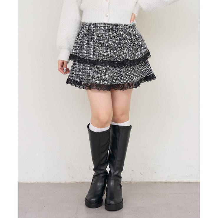 【ツイードコレクション】ティアードミニスカート | RMAF　NICE CLAUP / OLIVE des OLIVE | 詳細画像4 