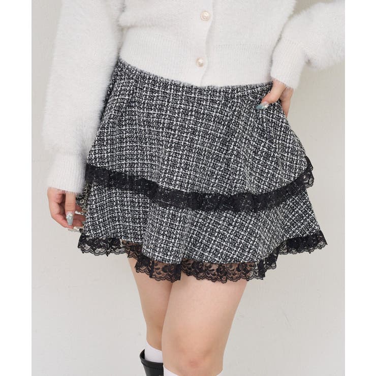 オフ | 【ツイードコレクション】ティアードミニスカート | RMAF　NICE CLAUP / OLIVE des OLIVE