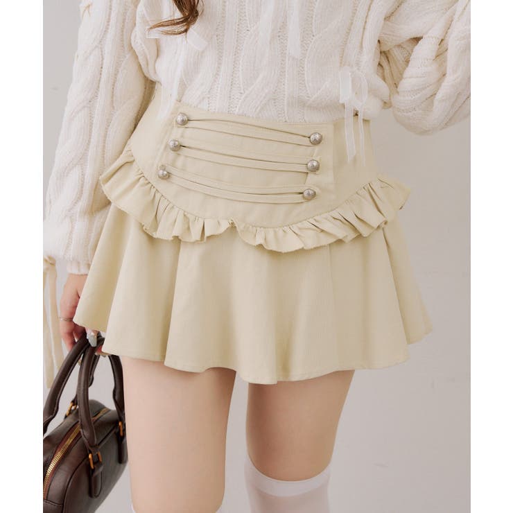 アイボリー | ナポレオンフリルミニスカート | RMAF　NICE CLAUP / OLIVE des OLIVE