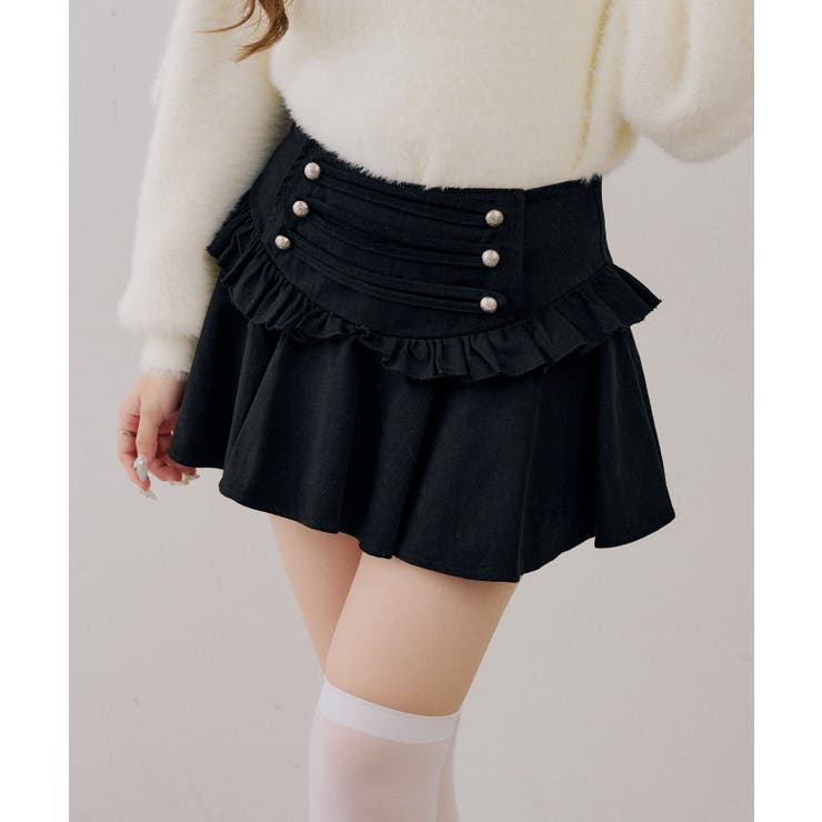 ブラック | ナポレオンフリルミニスカート | RMAF　NICE CLAUP / OLIVE des OLIVE