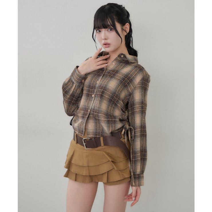 ベルト付ティアードミニスカート | RMAF　NICE CLAUP / OLIVE des OLIVE | 詳細画像38 