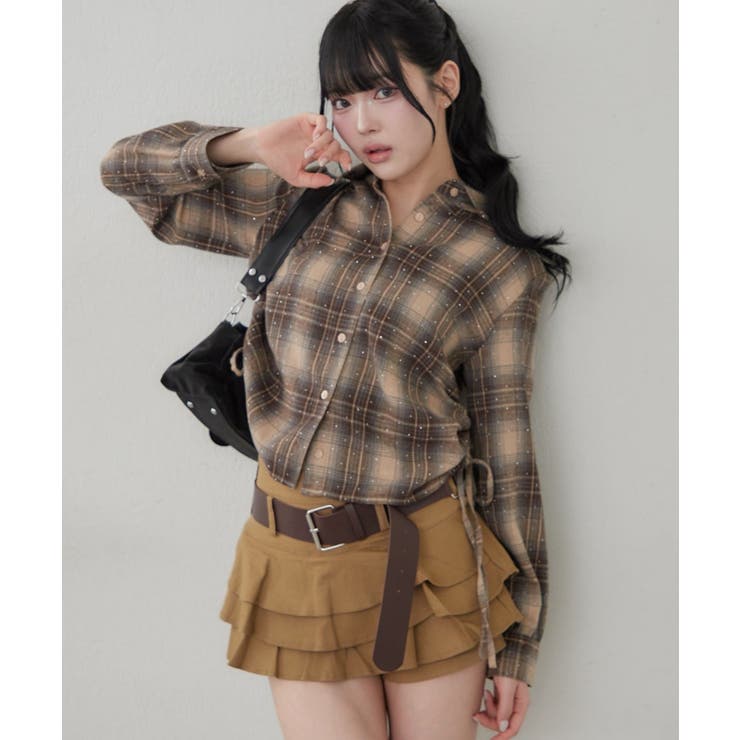ベルト付ティアードミニスカート | RMAF　NICE CLAUP / OLIVE des OLIVE | 詳細画像39 
