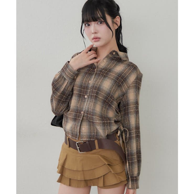 ベルト付ティアードミニスカート | RMAF　NICE CLAUP / OLIVE des OLIVE | 詳細画像40 