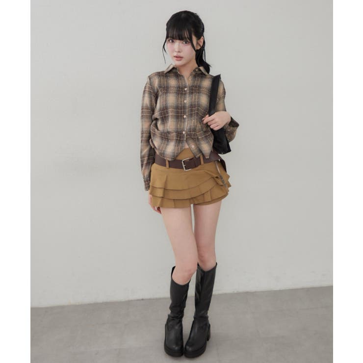 ベルト付ティアードミニスカート | RMAF　NICE CLAUP / OLIVE des OLIVE | 詳細画像41 