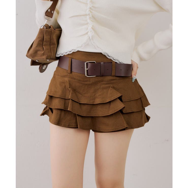 ベルト付ティアードミニスカート | RMAF　NICE CLAUP / OLIVE des OLIVE | 詳細画像45 