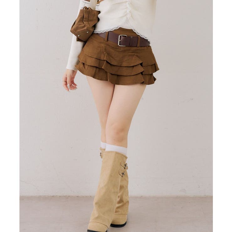 ベルト付ティアードミニスカート | RMAF　NICE CLAUP / OLIVE des OLIVE | 詳細画像50 