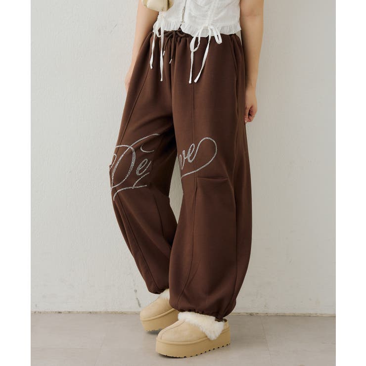 キラキラロゴのスウェットパンツ | RMAF　NICE CLAUP / OLIVE des OLIVE | 詳細画像3 