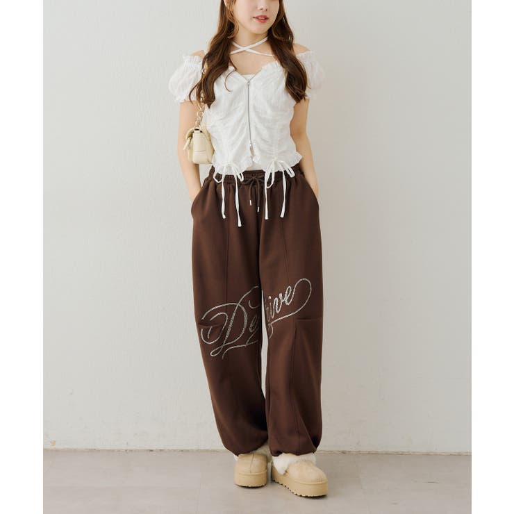 キラキラロゴのスウェットパンツ | RMAF　NICE CLAUP / OLIVE des OLIVE | 詳細画像5 