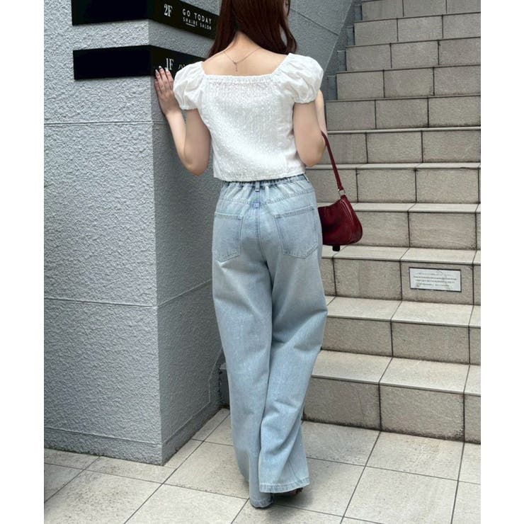【S/Mサイズ展開】キラキラロゴバギーデニムパンツ | RMAF　NICE CLAUP / OLIVE des OLIVE | 詳細画像11 