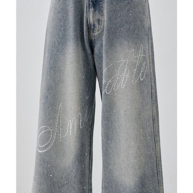 【S/Mサイズ展開】キラキラロゴバギーデニムパンツ | RMAF　NICE CLAUP / OLIVE des OLIVE | 詳細画像29 