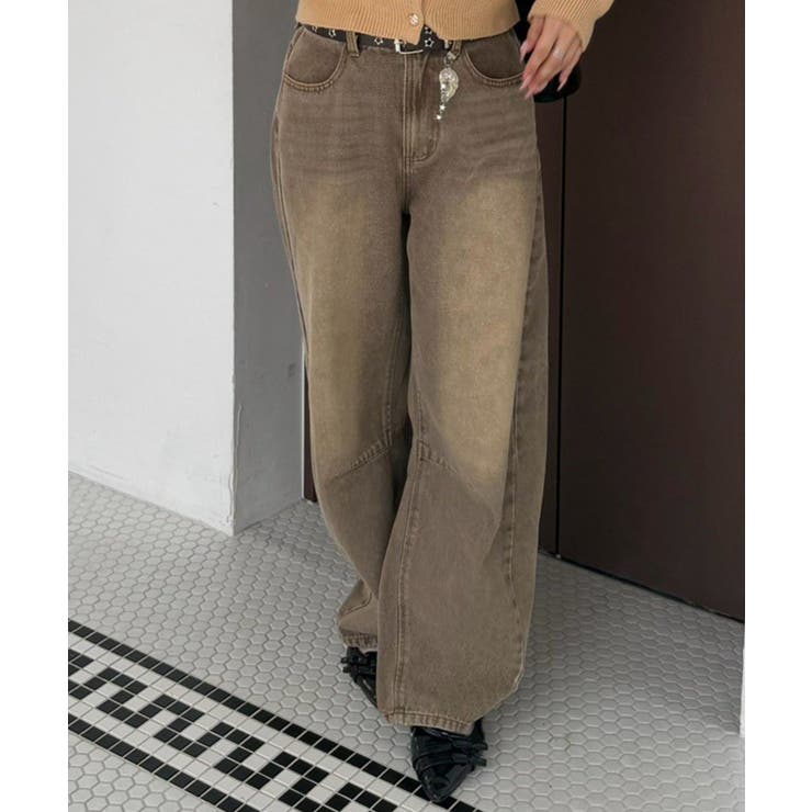 【S/Mサイズ展開】チャーム付バレルレッグデニムパンツ | RMAF　NICE CLAUP / OLIVE des OLIVE | 詳細画像7 