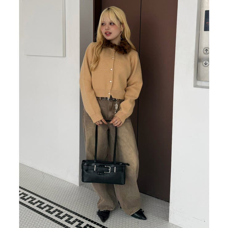 【S/Mサイズ展開】チャーム付バレルレッグデニムパンツ | RMAF　NICE CLAUP / OLIVE des OLIVE | 詳細画像9 