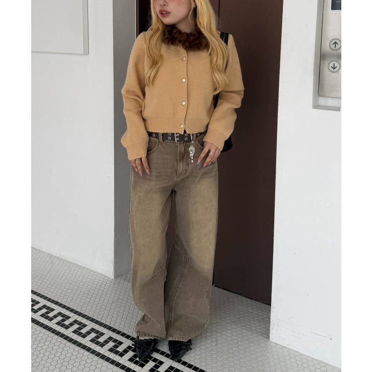 【S/Mサイズ展開】チャーム付バレルレッグデニムパンツ | RMAF　NICE CLAUP / OLIVE des OLIVE | 詳細画像10 