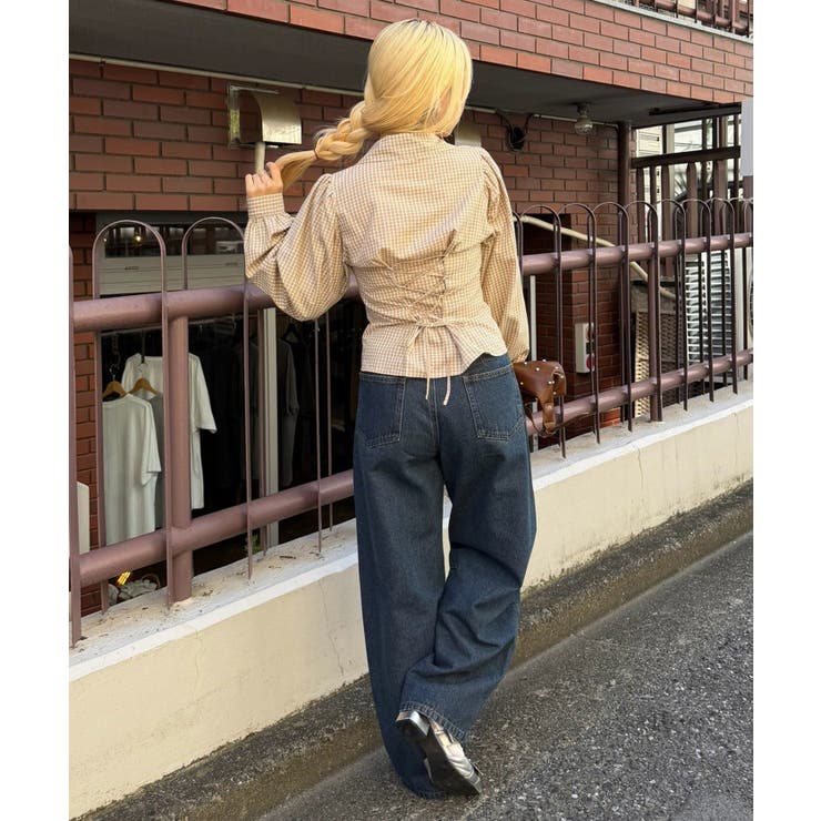 【S/Mサイズ展開】チャーム付バレルレッグデニムパンツ | RMAF　NICE CLAUP / OLIVE des OLIVE | 詳細画像5 