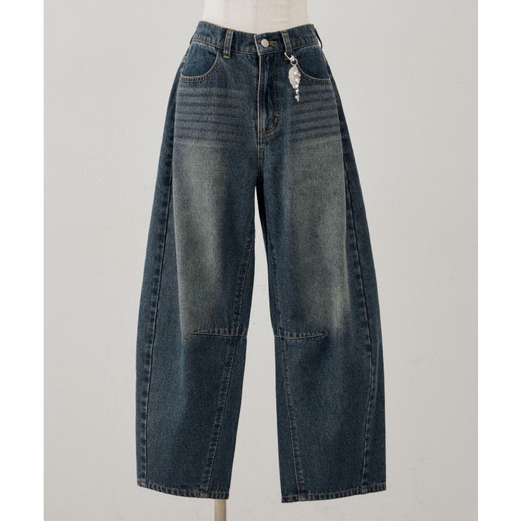 【S/Mサイズ展開】チャーム付バレルレッグデニムパンツ | RMAF　NICE CLAUP / OLIVE des OLIVE | 詳細画像20 