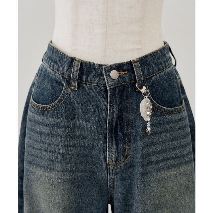 【S/Mサイズ展開】チャーム付バレルレッグデニムパンツ | RMAF　NICE CLAUP / OLIVE des OLIVE | 詳細画像23 