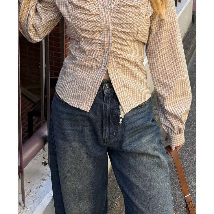 【S/Mサイズ展開】チャーム付バレルレッグデニムパンツ | RMAF　NICE CLAUP / OLIVE des OLIVE | 詳細画像6 