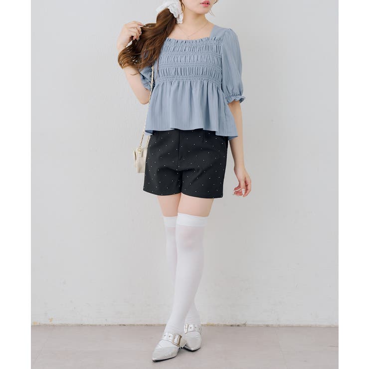 【S/Mサイズ展開】キラキラベーシックショートパンツ | RMAF　NICE CLAUP / OLIVE des OLIVE | 詳細画像11 