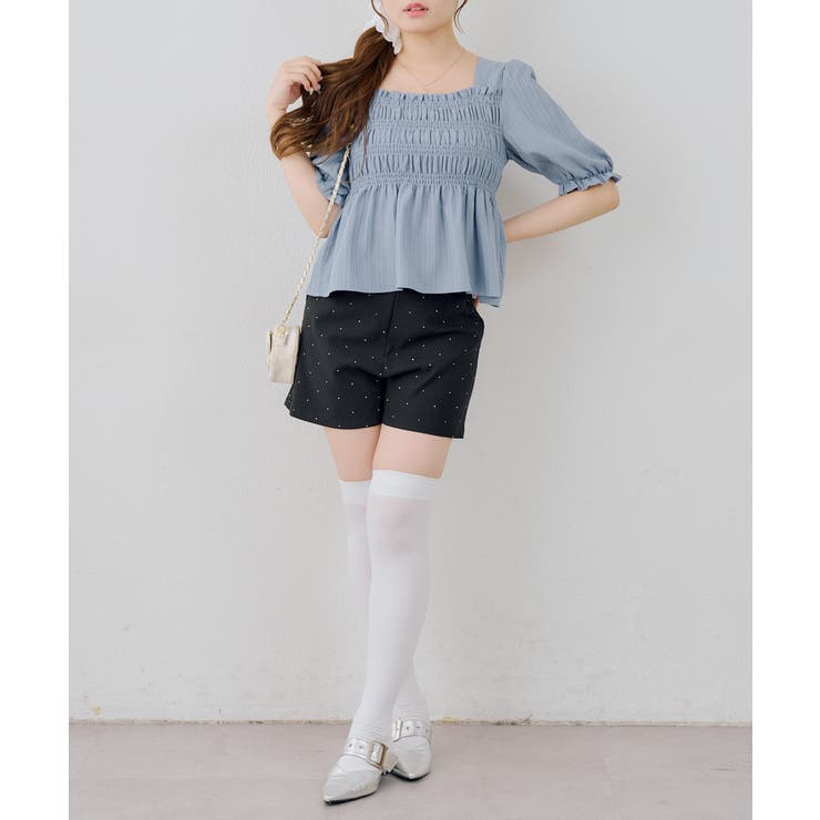 【S/Mサイズ展開】キラキラベーシックショートパンツ | RMAF　NICE CLAUP / OLIVE des OLIVE | 詳細画像12 