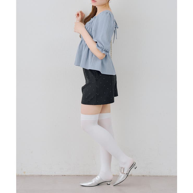 【S/Mサイズ展開】キラキラベーシックショートパンツ | RMAF　NICE CLAUP / OLIVE des OLIVE | 詳細画像13 