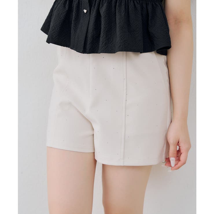 【S/Mサイズ展開】キラキラベーシックショートパンツ | RMAF　NICE CLAUP / OLIVE des OLIVE | 詳細画像2 