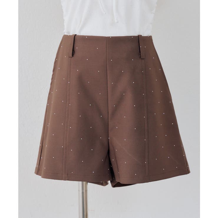 ブラウン | 【S/Mサイズ展開】キラキラベーシックショートパンツ | RMAF　NICE CLAUP / OLIVE des OLIVE