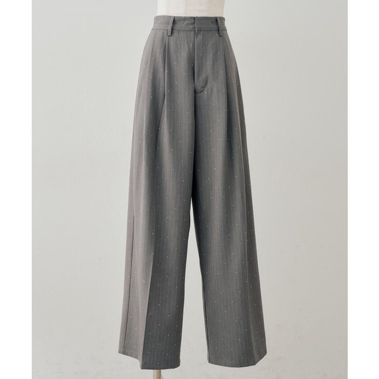 ストライプ | キラキラストレートワイドパンツ | RMAF　NICE CLAUP / OLIVE des OLIVE