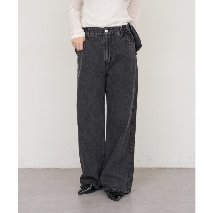 【S/Mサイズ展開】バックリボンストレートデニムパンツ | RMAF　NICE CLAUP / OLIVE des OLIVE | 詳細画像10 