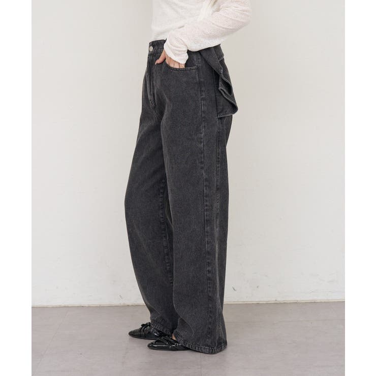 【S/Mサイズ展開】バックリボンストレートデニムパンツ | RMAF　NICE CLAUP / OLIVE des OLIVE | 詳細画像12 