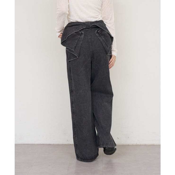 【S/Mサイズ展開】バックリボンストレートデニムパンツ | RMAF　NICE CLAUP / OLIVE des OLIVE | 詳細画像13 