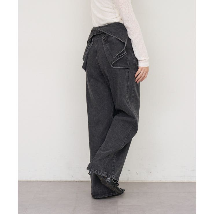 【S/Mサイズ展開】バックリボンストレートデニムパンツ | RMAF　NICE CLAUP / OLIVE des OLIVE | 詳細画像14 