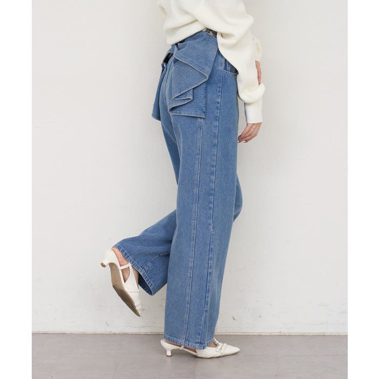 【S/Mサイズ展開】バックリボンストレートデニムパンツ | RMAF　NICE CLAUP / OLIVE des OLIVE | 詳細画像21 