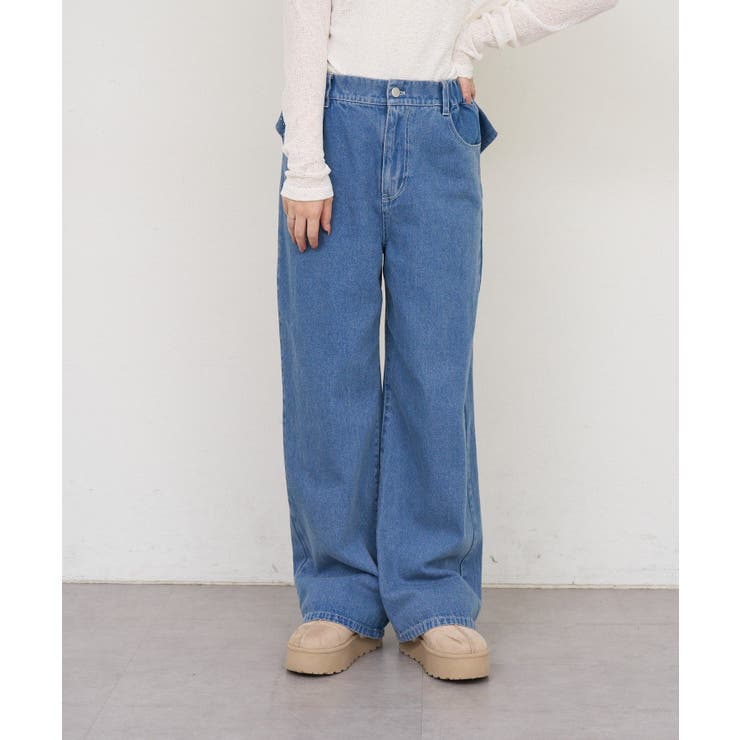 【S/Mサイズ展開】バックリボンストレートデニムパンツ | RMAF　NICE CLAUP / OLIVE des OLIVE | 詳細画像4 