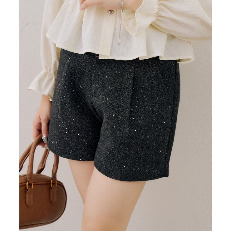 チャコール | キラキラショートパンツ | RMAF　NICE CLAUP / OLIVE des OLIVE