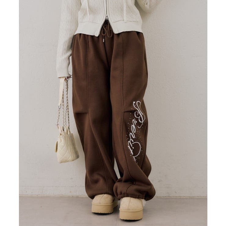 【セットアップ対応】キラリと刺繍ロゴスウェットパンツ | RMAF　NICE CLAUP / OLIVE des OLIVE | 詳細画像20 