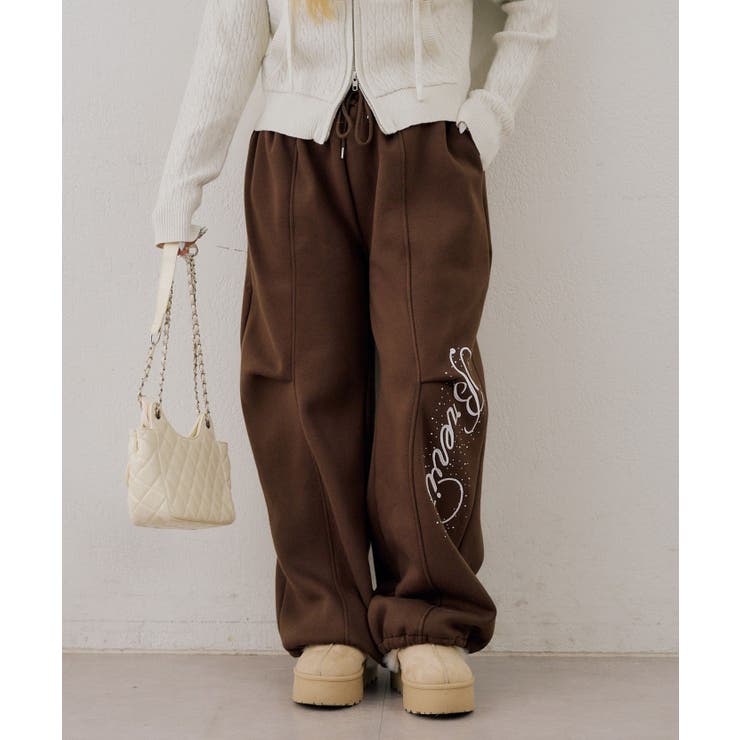 【セットアップ対応】キラリと刺繍ロゴスウェットパンツ | RMAF　NICE CLAUP / OLIVE des OLIVE | 詳細画像21 