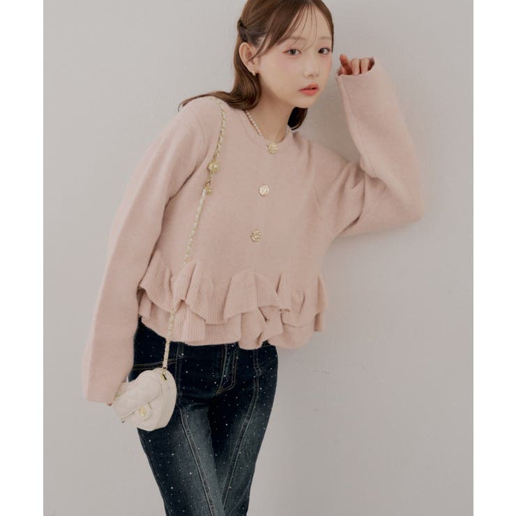 【S/Mサイズ展開】キラキラ後レースアップフレアパンツ | RMAF　NICE CLAUP / OLIVE des OLIVE | 詳細画像15 
