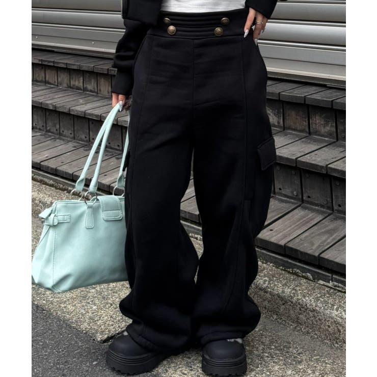 ブラック | ナポレオン風スウェットパンツ | RMAF　NICE CLAUP / OLIVE des OLIVE