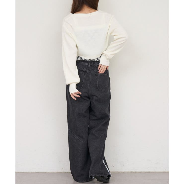 脇レースラインワイドデニムパンツ | RMAF　NICE CLAUP / OLIVE des OLIVE | 詳細画像19 