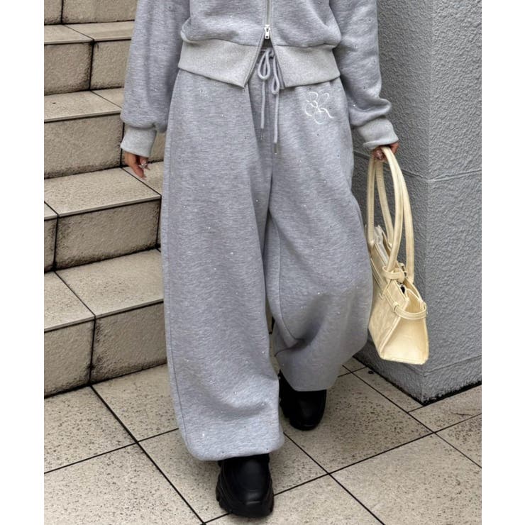 【セットアップ対応】ラインストーンスウェットパンツ | RMAF　NICE CLAUP / OLIVE des OLIVE | 詳細画像16 