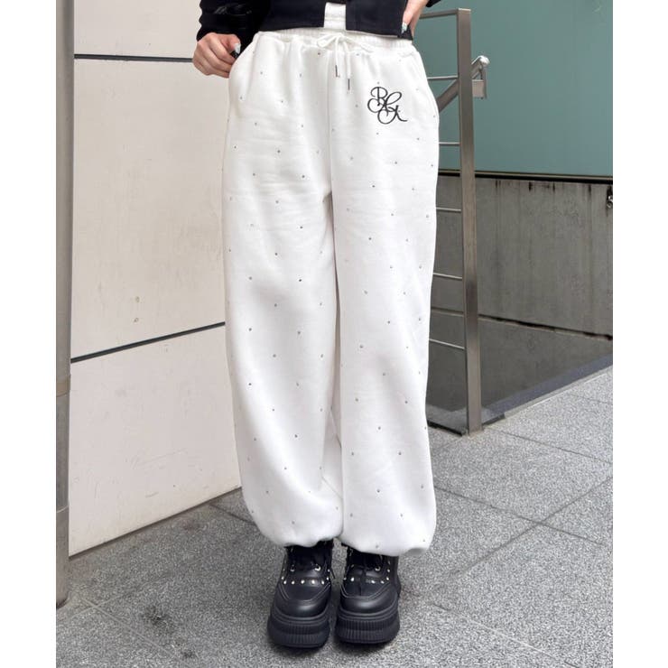 【セットアップ対応】ラインストーンスウェットパンツ | RMAF　NICE CLAUP / OLIVE des OLIVE | 詳細画像22 